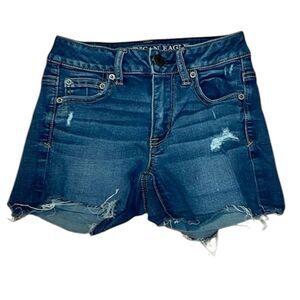 American Eagle Super Stretch Jean Shorts, women’s denim, 0